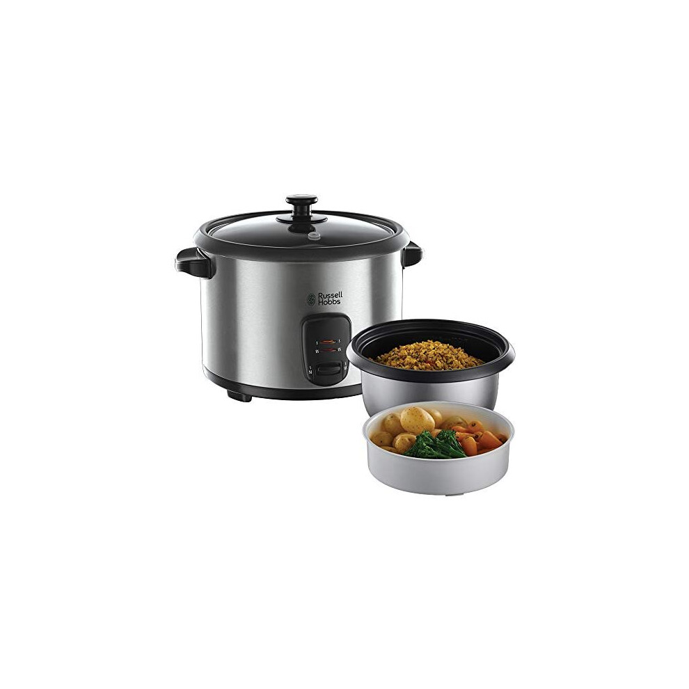 Russell Hobbs Cook @ Home 19750-56 rice cooker with 700 W and 1.8 litre capacity made of stainless steel/black