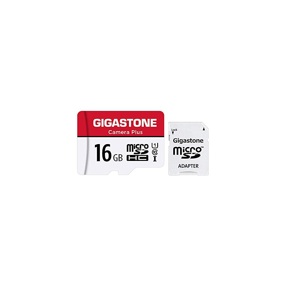 Gigastone 16Gb Micro Sd Card, Camera Plus 90Mb/S, Full Hd Video, U1 C10 Class 10 Micro Sdhc Uhs-I Memory Card, With Microsd To Sd Adapter 804272749991