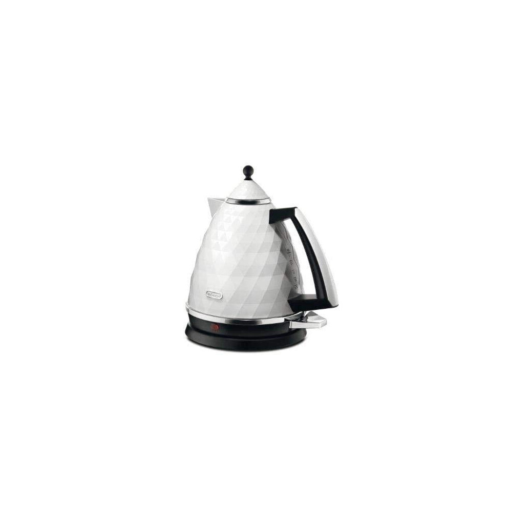 DeLonghi KBJ3001.W Brillante Faceted 1.7L Cordless 3kW Jug Kettle White