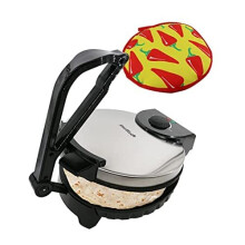 10inch Roti Maker by StarBlue with Free Roti Warmer - The Automatic Non-Stick Electric Machine to Make Chapati, Tortilla, AC 220-240V 50/60Hz 1200W, U