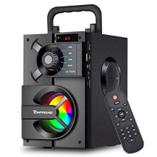 S39 11W Bluetooth Speaker with Subwoofer, BT 5.0, FM Radio, TF/USB/AUX, Remote, RGB Lights, Long Battery Life for Indoor/Outdoor Parties