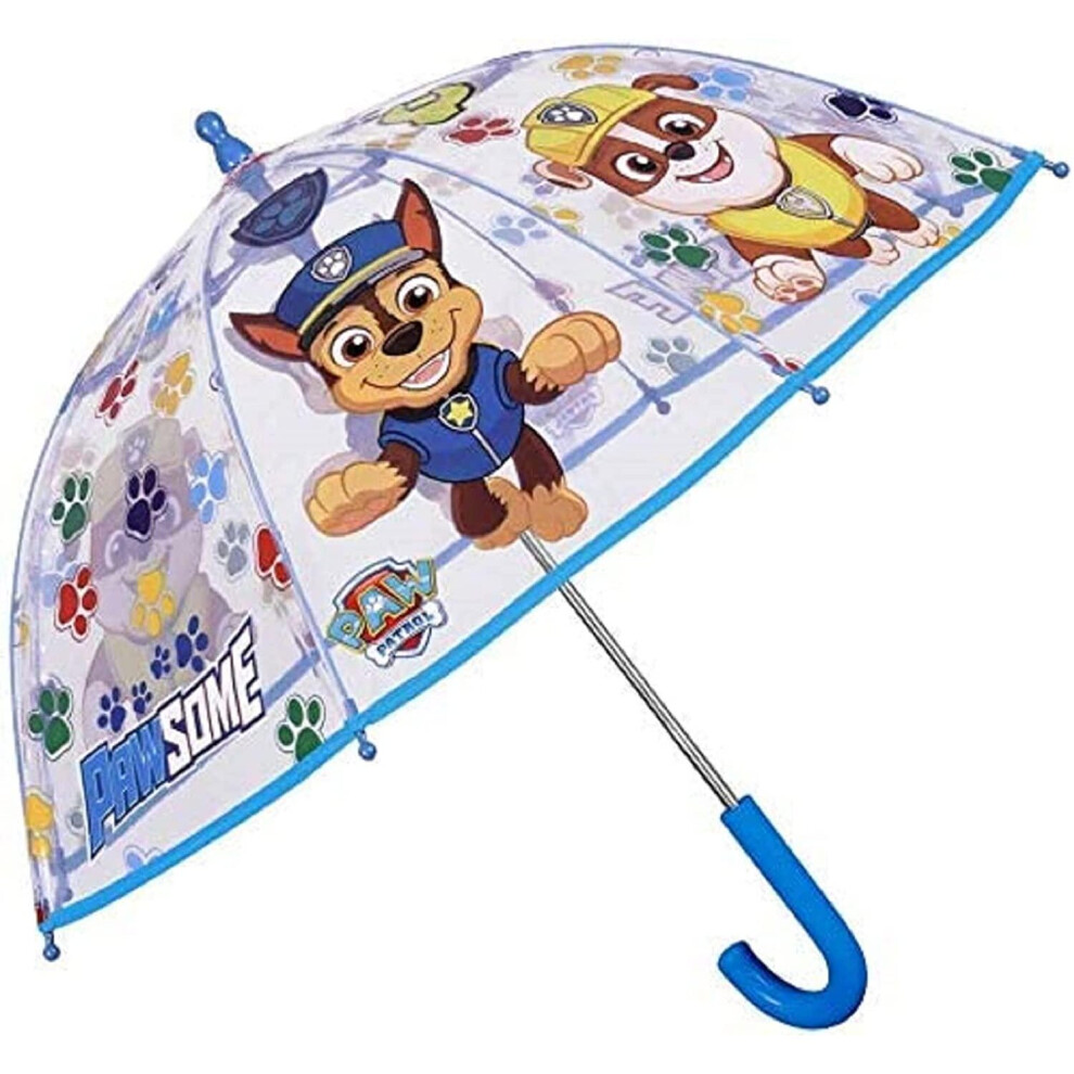 Transparent Paw Patrol Umbrella for Children Blue Stick Umbrella for Boys -