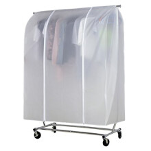 HLC 6FT Single Transparent Clothes Rail Cover Garment Rail Cover with Strong Double Zip & Document Pocket