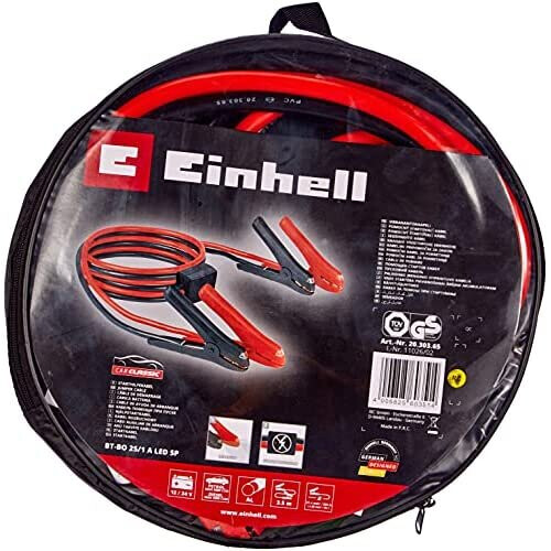 Einhell Cable de arranque - EINHELL - BT-BO 25 - 3,5 m - 350 A - iluminación LED 1