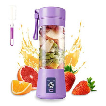 Portable Blender, Personal Juicer Cup, 380ml Handheld Fruit Mixer Machine USB Rechargeable with 6 Power Blades Travel Blender for Smoothies and Shakes