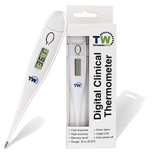 Temperature Thermometer for Adults and Children - Fast and Accurate Medical Thermometer - Easy to Use Body and Oral Thermometer with Fever Alarm