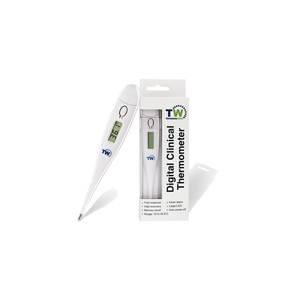 Temperature Thermometer for Adults and Children - Fast and Accurate Medical Thermometer - Easy to Use Body and Oral Thermometer with Fever Alarm