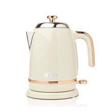 Haden Salcombe Cordless Kettle - Electric Kettle, 3000W, 1.7 Litre, Cream & Copper - CE04
