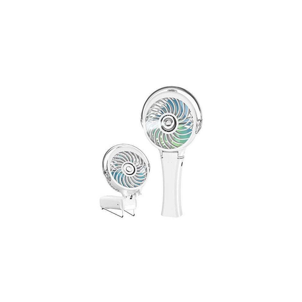 HandFan Personal Fan Handheld Water Misting Fan with Colorful Nightlight Mini USB Desk Fan 2000mAh Rechargeable Battery Operated 3-13H Working Time fo