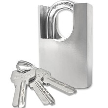 Smiths 60mm Steel Heavy Duty Industrial Padlock (3 Keys Included) | Size: 60mm x 40mm. Shackle: 17mm | Ministry of Public Security Recommended | Out