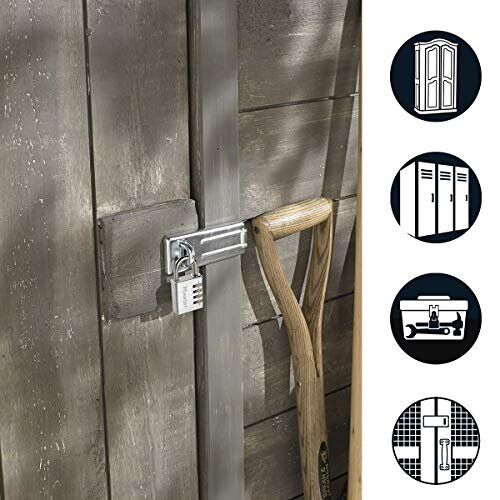 Master Lock Master Lock 7640704EURD Pack Including Door Hasp and Combination Padlock 2