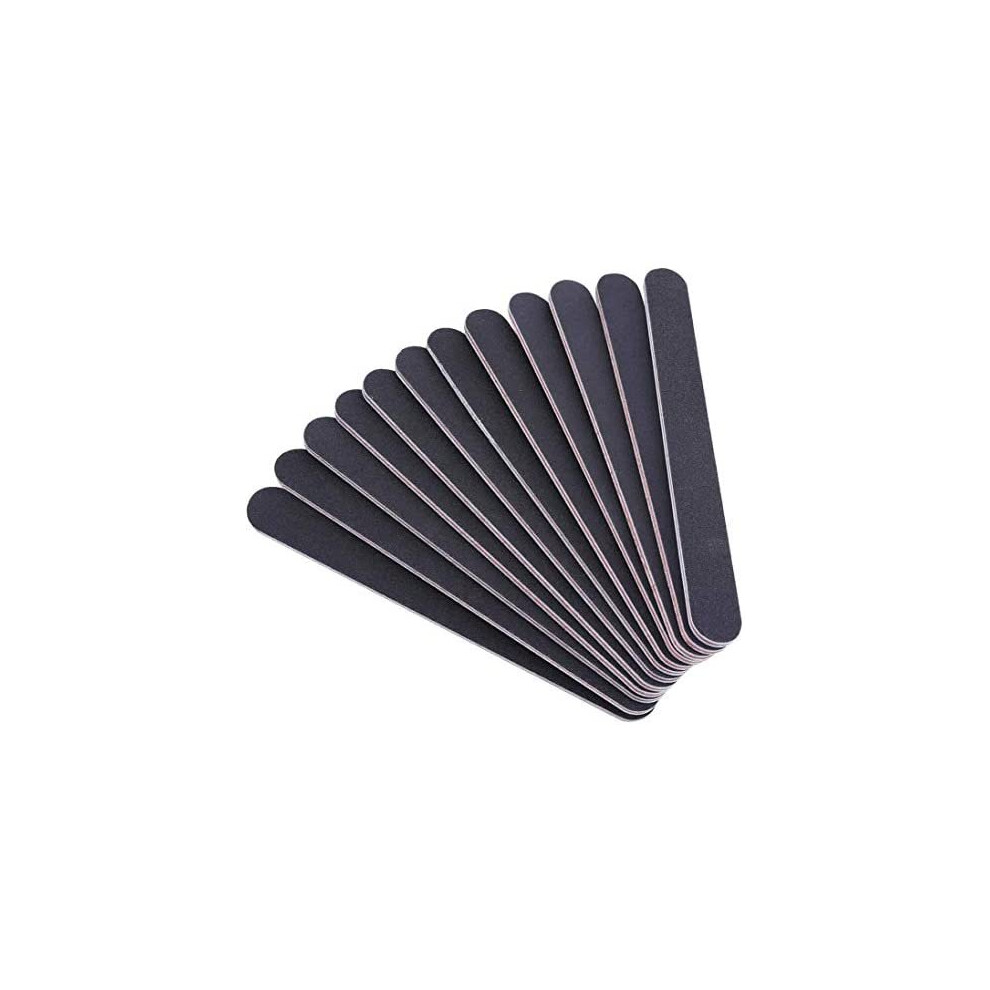 Stadux 12 Pack Nail File Set, Double Sided Emery Board-Nail Buffer Files Kit 100/180 Grit