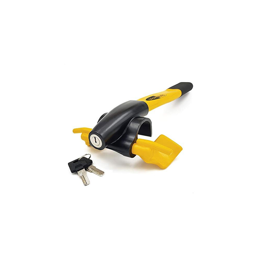 Blokauto 9595 Steering Wheel, Universal, Rotative Locking, Very Visible And Deterrent Yellow 8423885095954