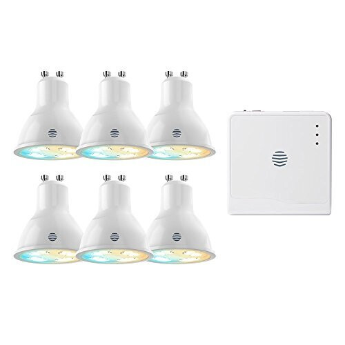Hive Hive Light Cool to Warm White Smart Bulb with Hub GU10, 5.4 W-6 Pack
