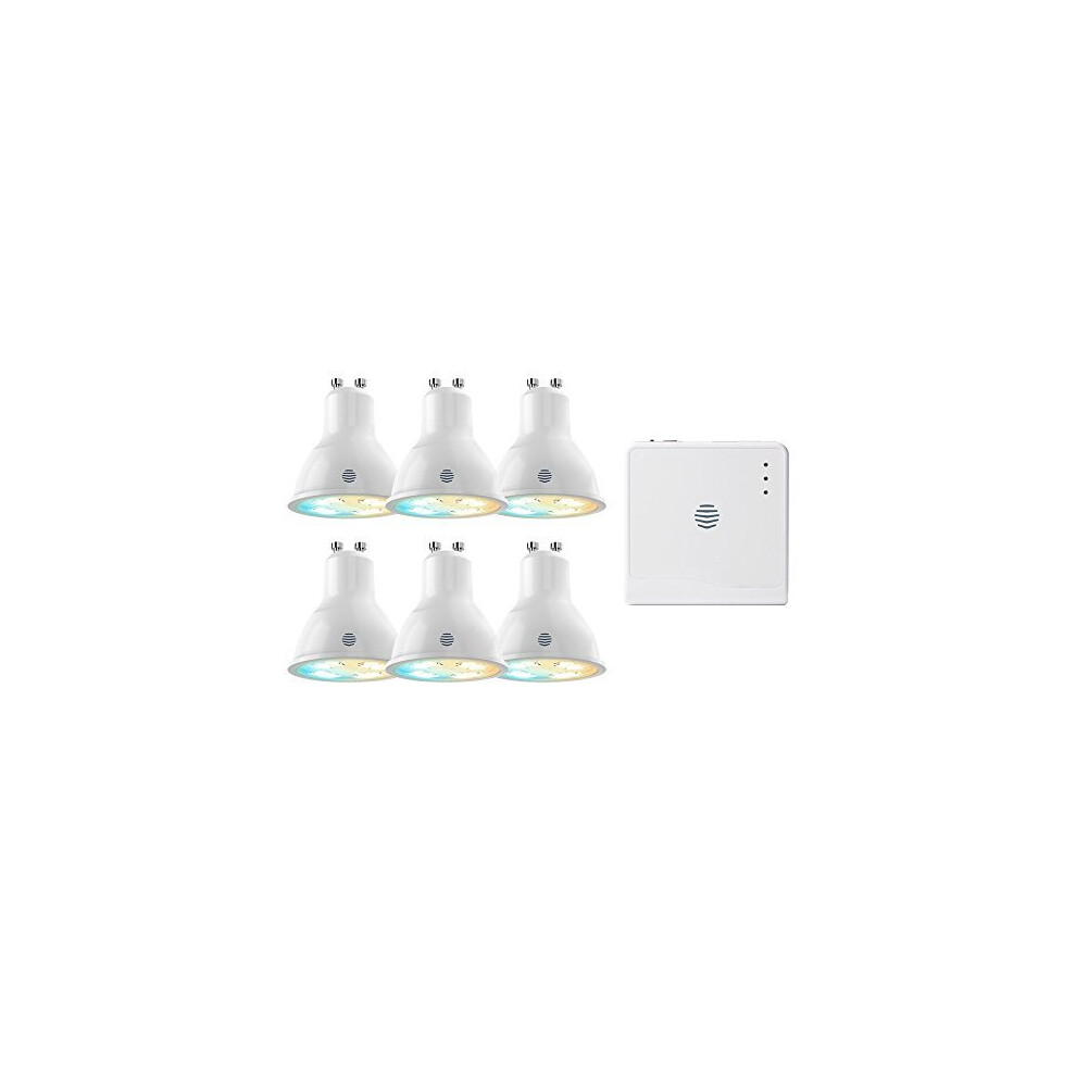 Hive Light Cool to Warm White Smart Bulb with Hub GU10, 5.4 W-6 Pack