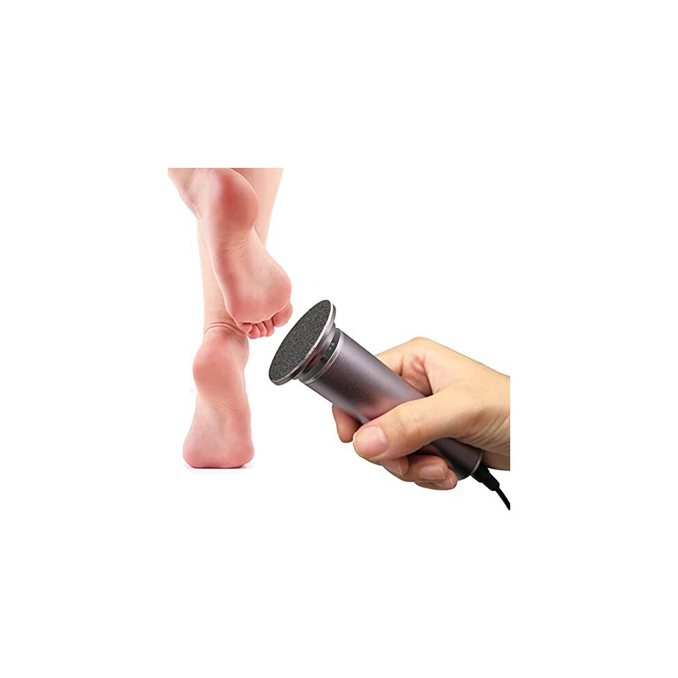 Electronic Foot File (Speed Adjustable) with 60pcs Replacement Pads, Powerful Electric Callus Remover Pedicure Hard Dead Foot Skin Removal Machine Wom