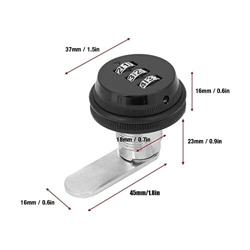 Combination Lock 3-Digit Password Security Padlock Keyless Cam Lock for Cabinet Locker Drawer Letter Box Locks 1