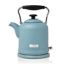 Haden Highclere Cordless Kettle - Traditional Electric Fast Boil Kettle, 3000W, 1.5 Litre, Blue - CE24
