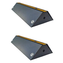 SNS SAFETY LTD Low Profile Steel Wheel Stop for Car Parks and Garages 42x16x7 cm (Pack of 2)