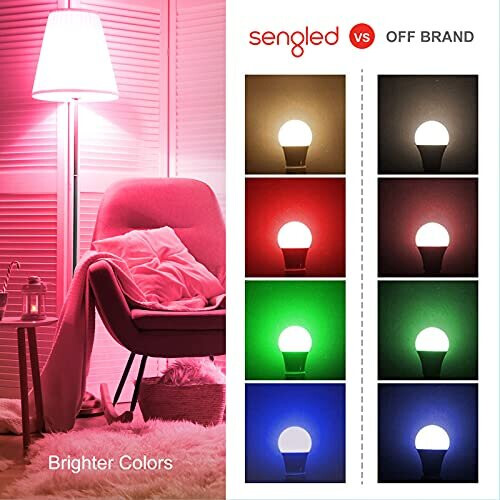 Sengled Alexa Bulb Bluetooth Multicolor B22, Smart Bulbs Work with Alexa Only, Smart Light Bulbs RGBW Colour Changing Light Bulbs Dimmable, 60W Equiva 2
