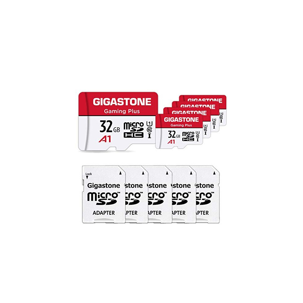 Gigastone 32Gb 5-Pack Micro Sd Card, A1 Camera Plus 90Mb/S, Full Hd Video, C10 Class 10 Micro Sdhc Uhs-I Memory Card, With Microsd To Sd Adapter 804272752885