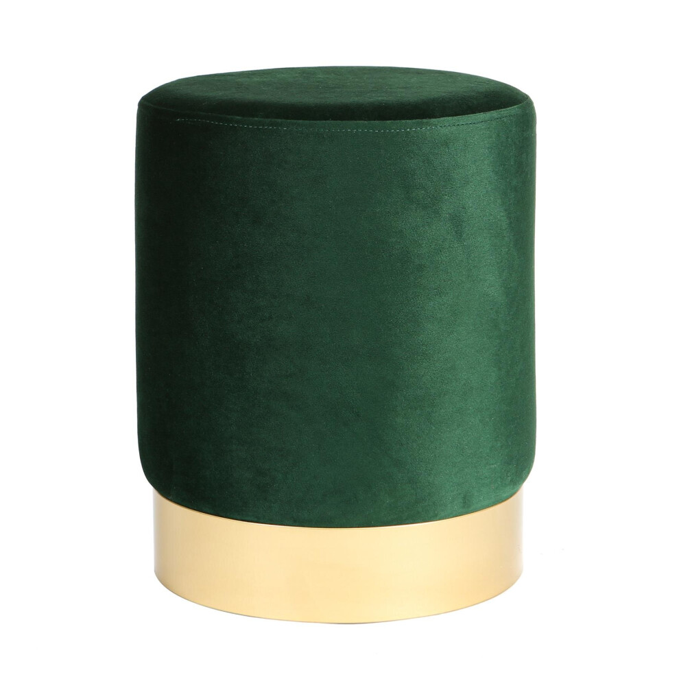 Round Velvet Pouffe 29 X 36cm