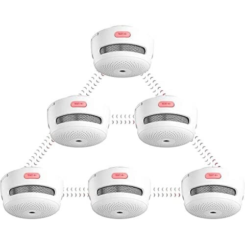 X-Sense Wireless Interconnected Smoke Alarm Detector with Over 820 ft ...