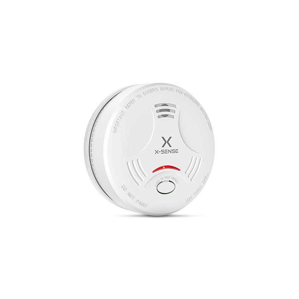 X-Sense Enhanced Optical Smoke Alarm, 10-Year Battery Fire Alarm Smoke Detector with LED Indicator & Silence Button, Conforms to EN 14604 Standard, Q-