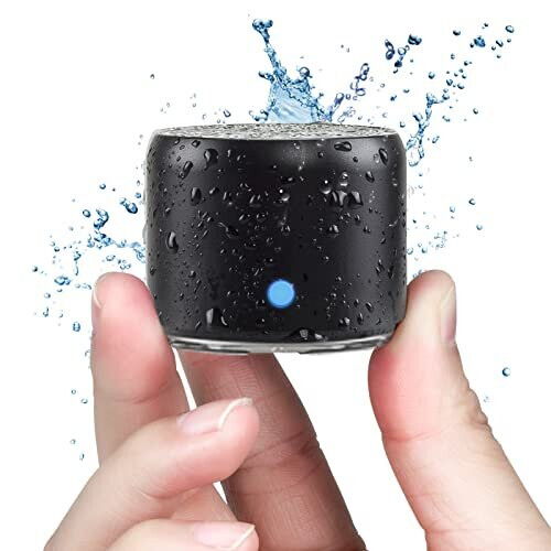 Travel Case Packed, EWA A106 Pro Wireless Mini Bluetooth Speaker with Custom Bass Radiator. IP67 Waterproof, Small But Loud, Portable Speakers for Car