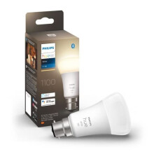 Philips Hue White Single Smart Bulb LED [B22 Bayonet Cap] - 1100 Lumens (75W equivalent). Works with Alexa, Google Assistant and Apple Homekit
