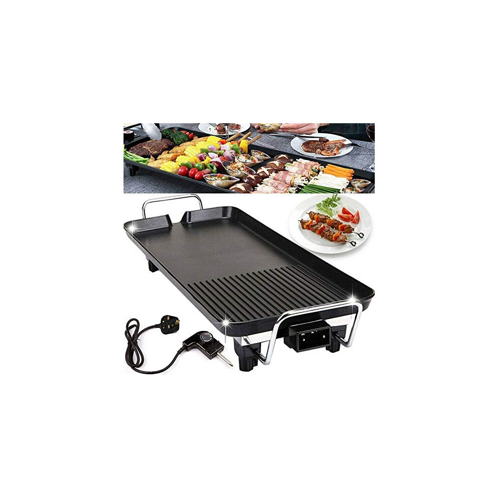 Electric Table Top Grill Portable Barbecue Grill Non Stick Teppanyaki Grill Tray Extra Large Size 67x29.5cm Smokeless BBQ Hot Plate for Party Camping