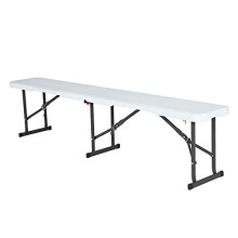 Lifetime 6 Ft/1.83 m Fold in Half Bench, White