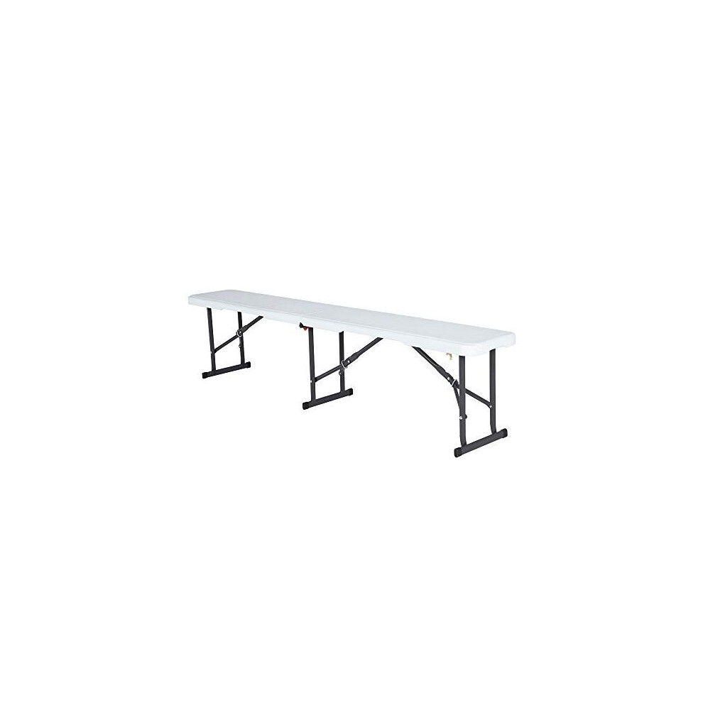 Lifetime 6 Ft/1.83 m Fold in Half Bench, White