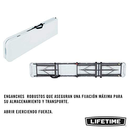 Lifetime 6 Ft/1.83 m Fold in Half Bench, White 1