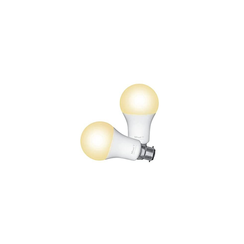 Trust WiFi B22 Smart Bulb, Dimmable LED Bulb, Works with Alexa and Google Home, No Hub Required, 2.4GHz WiFi Bulb, Warm to Cool White Smart Light Bulb