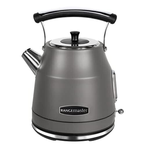 Rangemaster Rangemaster RMCLDK201GY Grey Cordless Electric 1.7L 3kW Classic Kettle with Quick & Quiet Boil, Boil Dry Protection & 2 Year Guarantee (Grey)