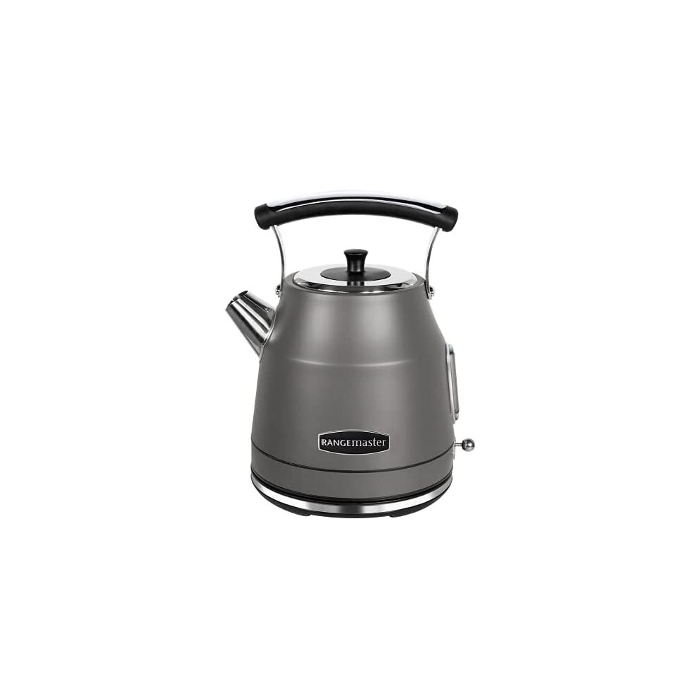 Rangemaster Rmcldk201gy Cordless Electric 1.7L 3Kw Classic Kettle With Quick & Quiet Boil, Boil Dry Protection & 2 Year Guarantee (Grey) Grey