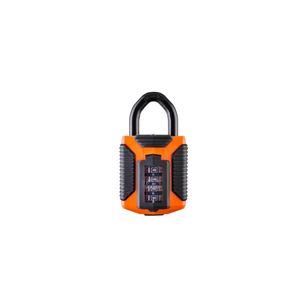 Squire Heavy Duty Padlock (CP50) - Toughest Steel Shackle - 4 Wheel Combination Padlock - Alloy Steel for Corrosion Resistance - Weatherproof Lock for