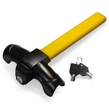 ZONETECH Candado para volante de automσvil - Calidad premium, resistente, resistente, antirrobo en forma de T con 2 llaves, equipo de bloqueo de