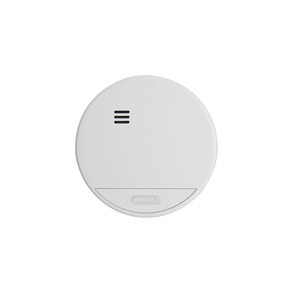 ABUS RWM150 Smoke Alarm with 10-Year Battery Suitable for Living Room and Tested According to DIN EN 14604 85 dB Alarm Volume White 37242