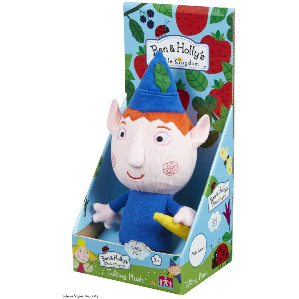 Ben & Holly's Little Kingdom Ben And Holly Talking Plush Assortment - Choose Holly With Wand Or Ben With Hat, Push Tummy To Hear Them Talk, Supersoft & Cuddly