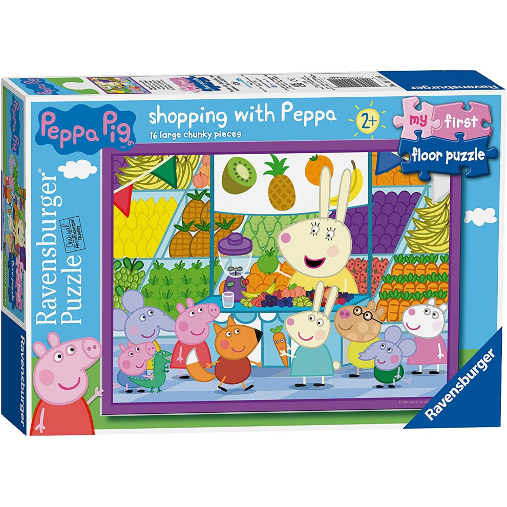 Ravensburger Peppa Pig My First Floor Puzzle 16Pc Shopping