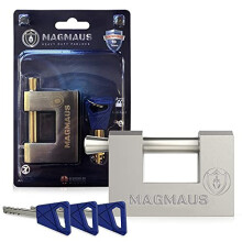 Magmaus RTL/70 [Never-Rust] Heavy Duty Outdoor Padlocks with 3 Keys [High Security] [Stainless Steel] Weatherproof - Ideal for Containers, Shed, Chai