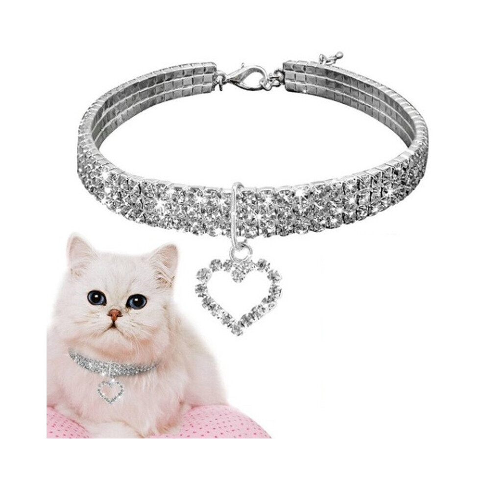 M Cat Collar Imitation Pearl Rhinestone Pendants Necklace For Cats Dogs on OnBuy