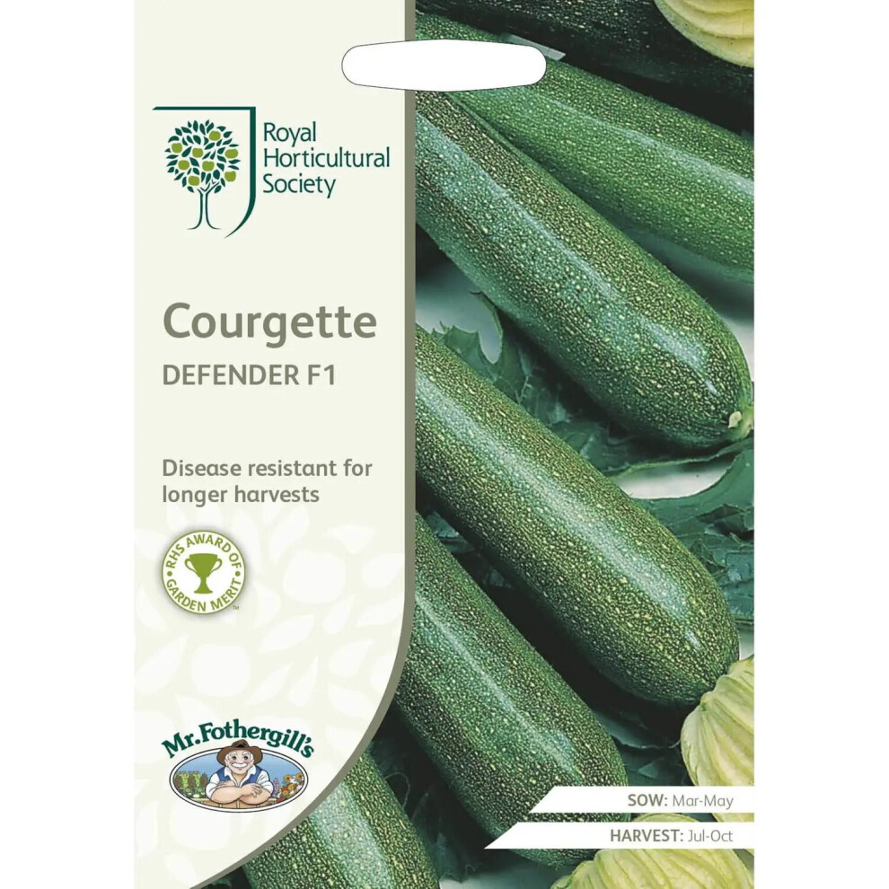 Mr Fothergill's Rhs Grow Your Own Vegetables Courgette Defender F1 Seeds
