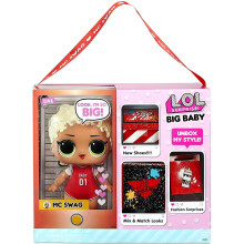 L.O.L. Surprise! Big Baby MC Swag-Dukke - 11 tommer, posérbar, mode-udpaknings-legesæt med outfit-tilbehør