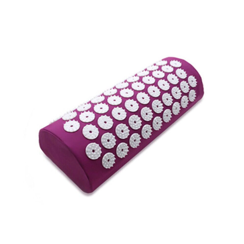 (Purple Pillow  Only) Base Yoga Acupressure Massage Mat + Pillow Spiky Pain Stress Soreness Relax Body