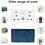 2-Gang 13A USB Wall Socket Plate (UK Plug) - White, Fireproof PC, 2 USB Charging Ports 5