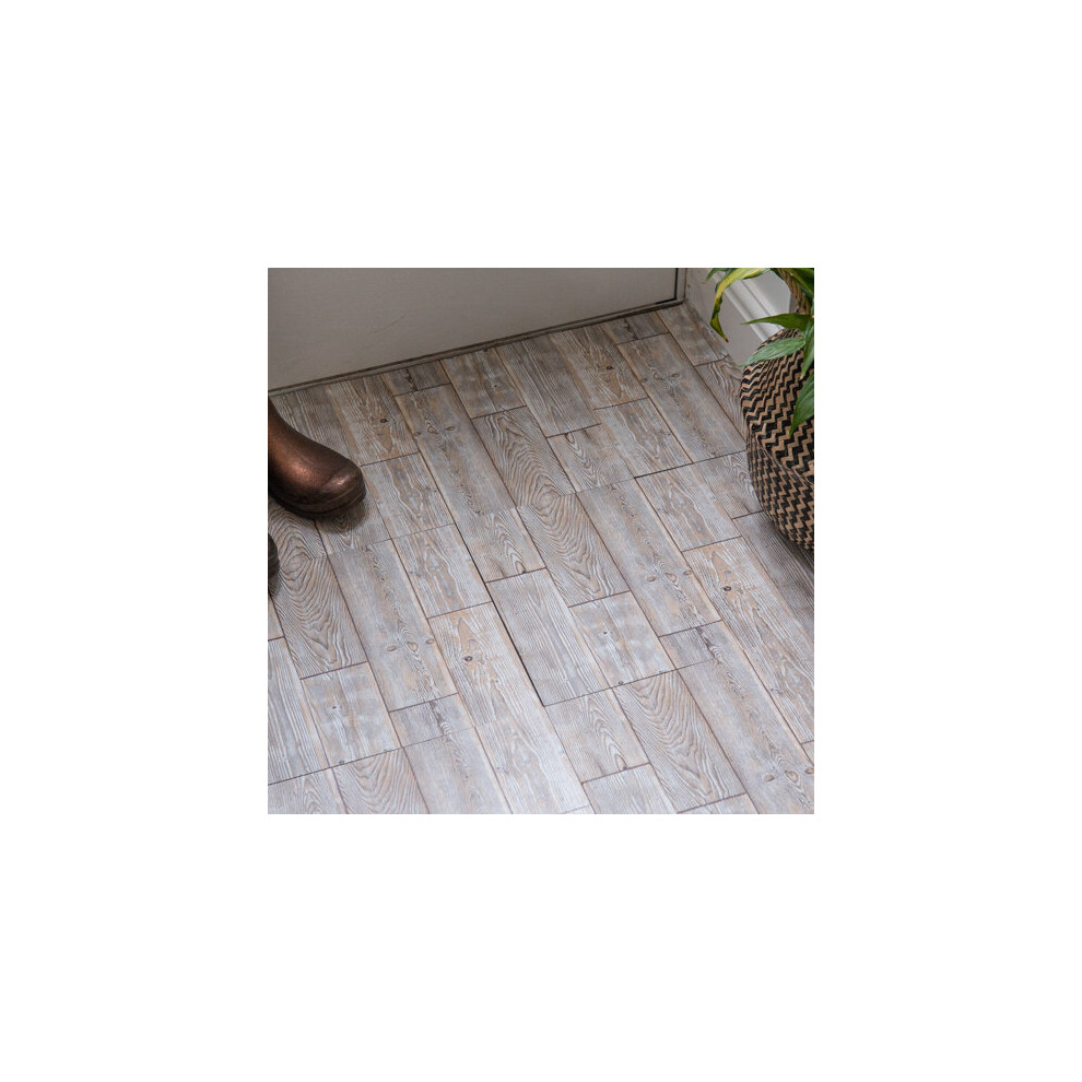 Washed Oak Planks Peel And Stick Vinyl Floor Tiles (30.48Cm X 30.48Cm) Pack Qty 11 Tiles (1Sqm) 5056525301455
