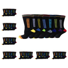 (7 days ) 12 Pack Mens Smart Breathable Socks Casual Multicolour Cotton Rich Designer Men Socks